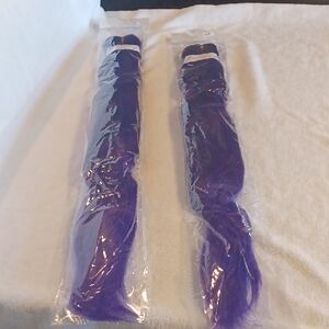 Vibrant Purple Hair Extensions Easy Braid